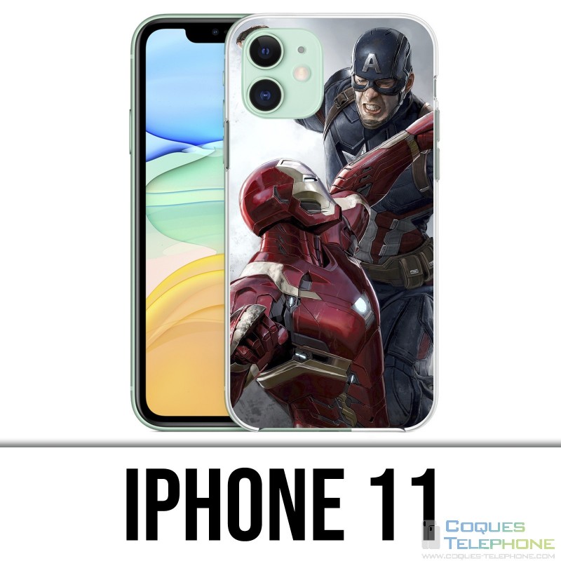 Custodia iPhone Captain America Vs Iron Man Avengers 11