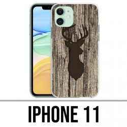 Coque iPhone 11 - Cerf Bois Oiseau