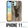 Coque iPhone 11 - Cerf Bois Oiseau