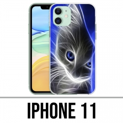 Coque iPhone 11 - Chat Blue Eyes