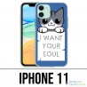 Coque iPhone 11 - Chat I Want Your Soul