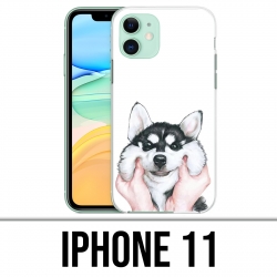 Custodia per iPhone 11 - Dog Husky Cheeks