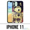 Coque iPhone 11 - Chien Jusky Astronaute