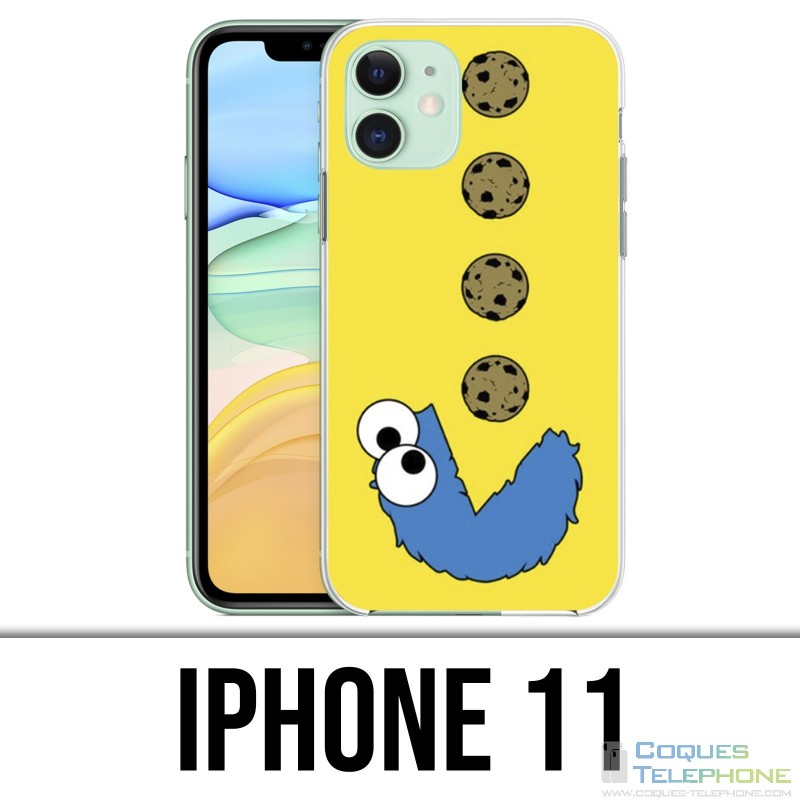 Coque iPhone 11 - Cookie Monster Pacman