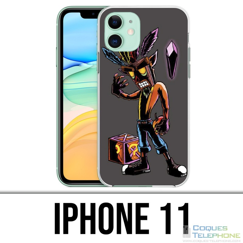 Coque iPhone 11 - Crash Bandicoot Masque