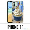 Coque iPhone 11 - Cupcake Bleu