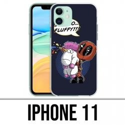 Coque iPhone 11 - Deadpool Fluffy Licorne