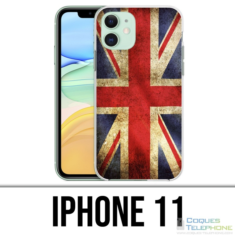 Coque iPhone 11 - Drapeau Uk Vintage