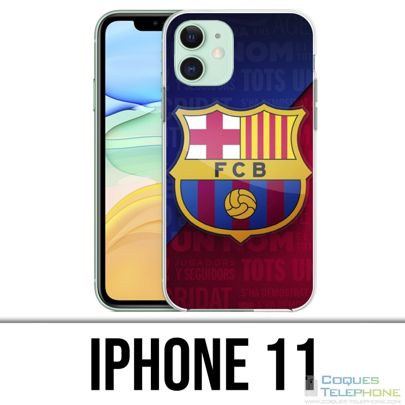Coque iPhone 11 - Football Fc Barcelone Logo