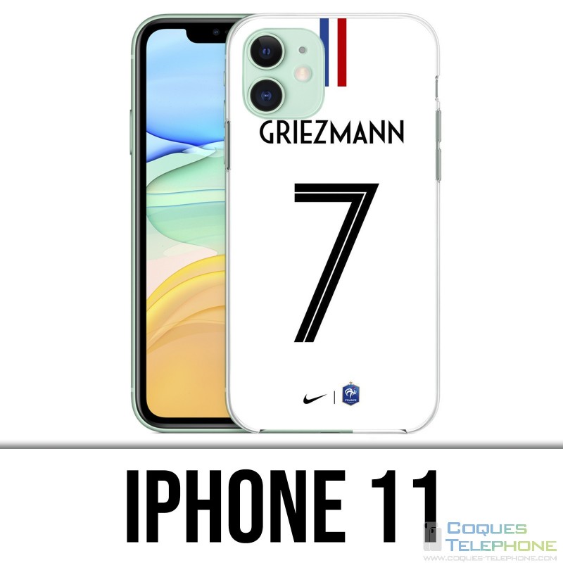 Coque iPhone 11 - Football France Maillot Griezmann