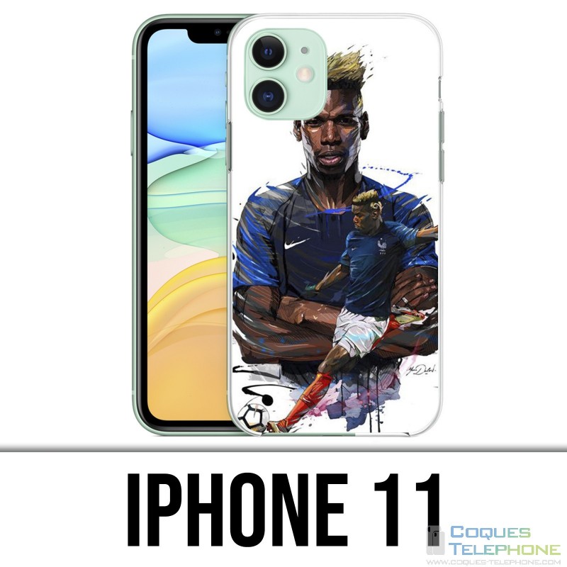 IPhone 11 Case - Soccer France Pogba Drawing