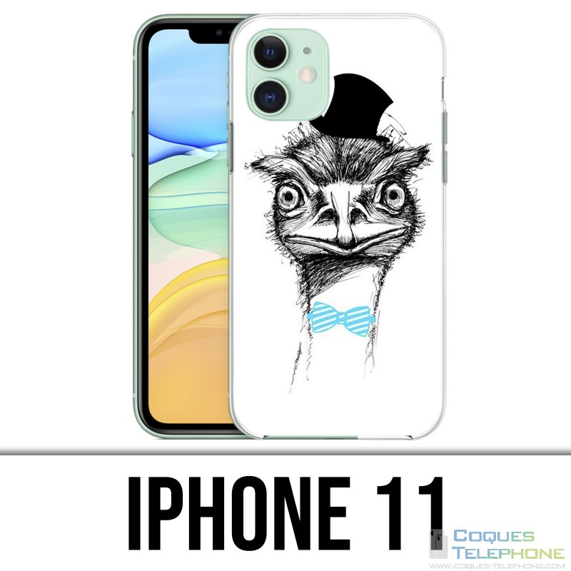 Funda iPhone 11 - Avestruz divertida