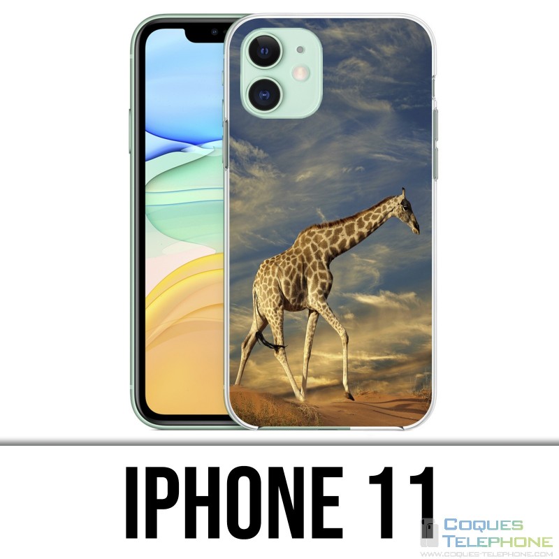 Custodia per iPhone 11 - Pelliccia di giraffa