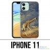 Coque iPhone 11 - Girafe Fourrure