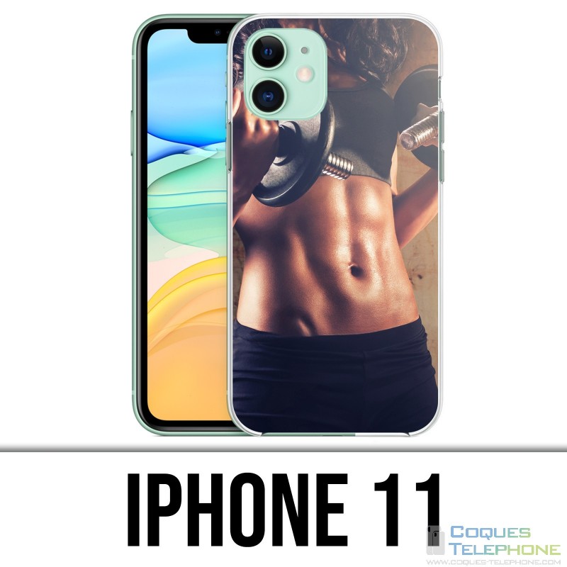 Coque iPhone 11 - Girl Musculation
