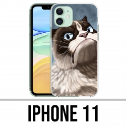 Coque iPhone 11 - Grumpy Cat