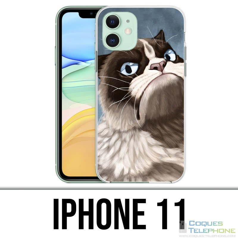 Coque iPhone 11 - Grumpy Cat