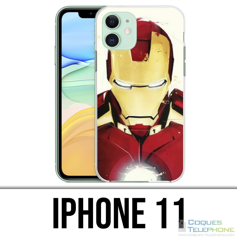 Coque iPhone 11 - Iron Man Paintart