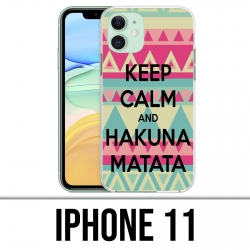 Custodia iPhone 11 - Mantieni la calma Hakuna Mattata
