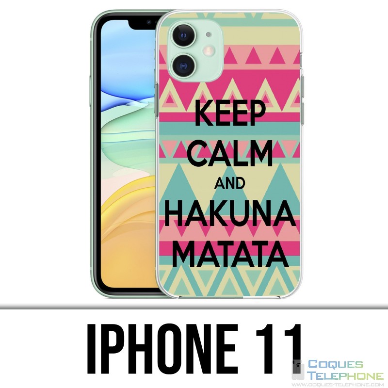 Coque iPhone 11 - Keep Calm Hakuna Mattata