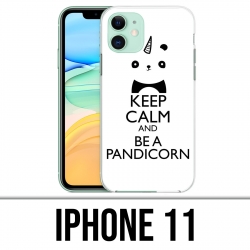 Coque iPhone 11 - Keep Calm Pandicorn Panda Licorne