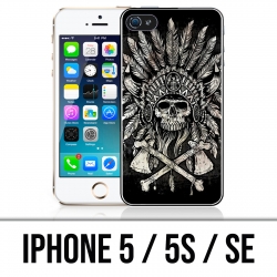 IPhone 5 / 5S / SE Case - Skull Head Feathers