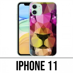 Coque iPhone iPhone 11 - Lion Geometrique
