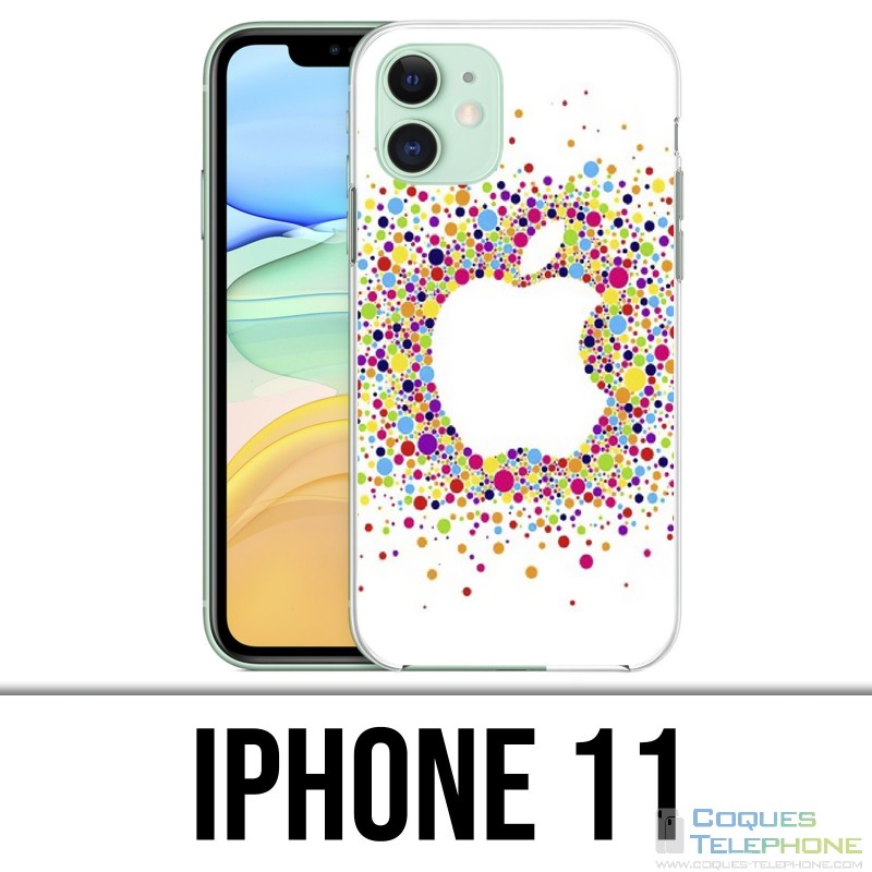 Coque iPhone 11 - Logo Apple Multicolore