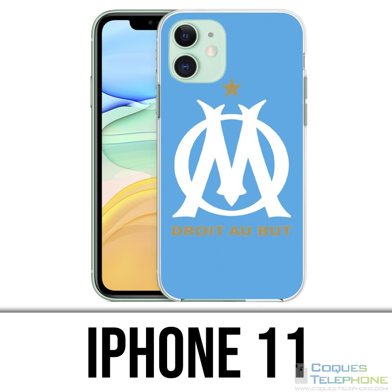Coque iPhone 11 - Logo Om Marseille Bleu
