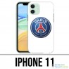 Coque iPhone 11 - Logo Psg Fond Blanc