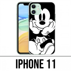 Coque iPhone 11 - Mickey Noir Et Blanc