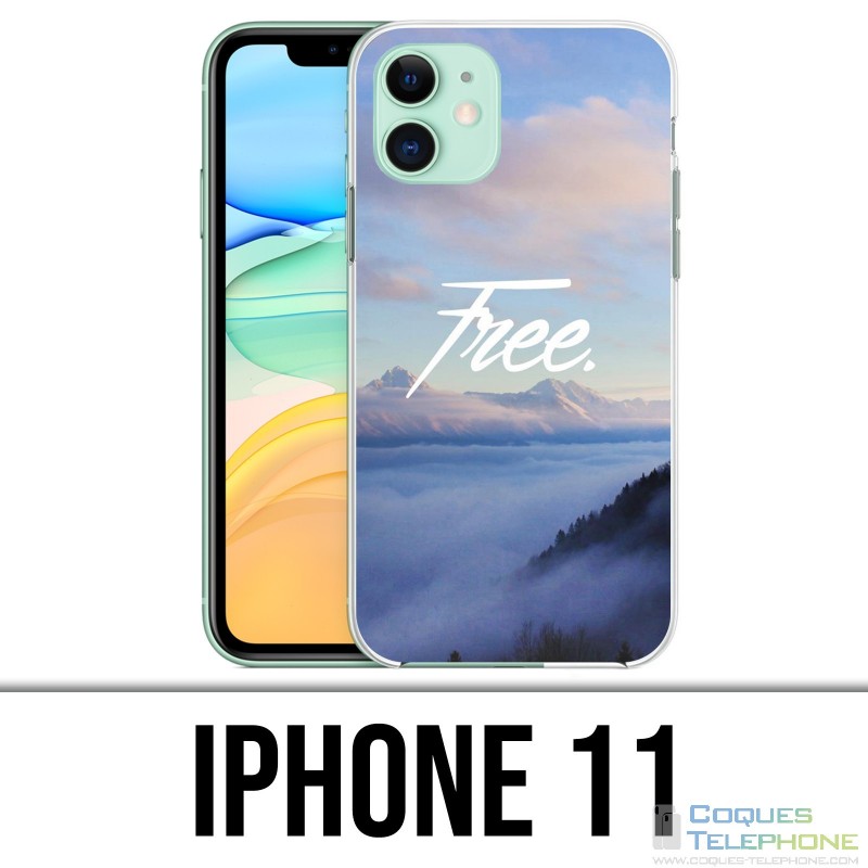 Coque iPhone 11 - Paysage Montagne Free