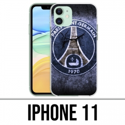 Custodia per iPhone 11 - Logo PSG Grunge