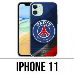 Funda iPhone 11 - PSG Logo Metal Chrome