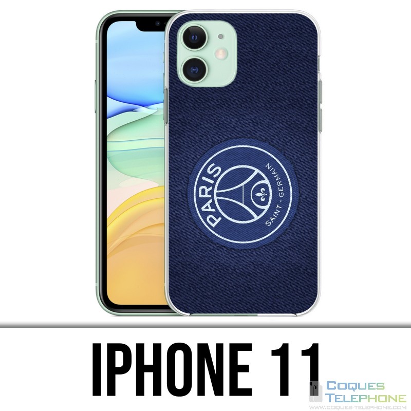 Funda iPhone 11 - Fondo azul minimalista PSG