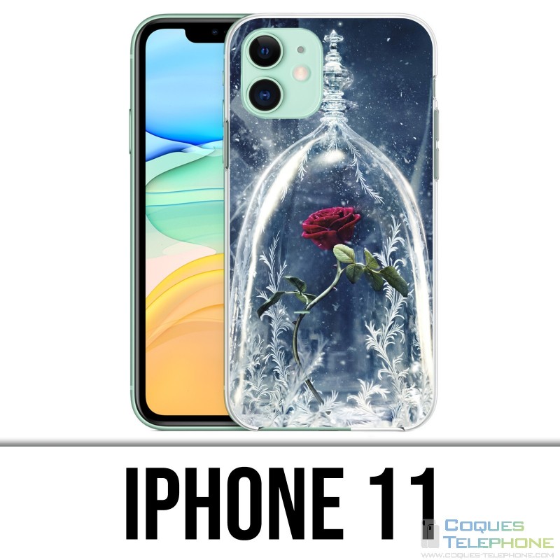 Coque iPhone 11 - Rose Belle Et La Bete