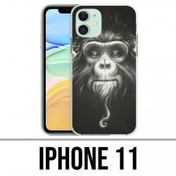 Coque iPhone 11 - Singe Monkey Anonymous