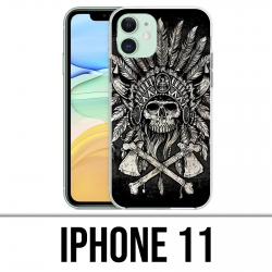 Coque iPhone 11 - Skull Head Plumes