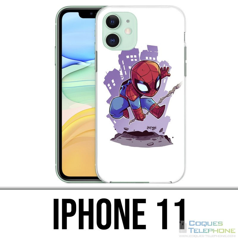 Coque iPhone 11 - Spiderman Cartoon
