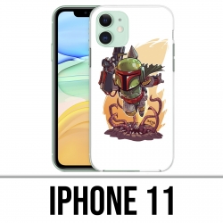 Coque iPhone 11 - Star Wars Boba Fett Cartoon