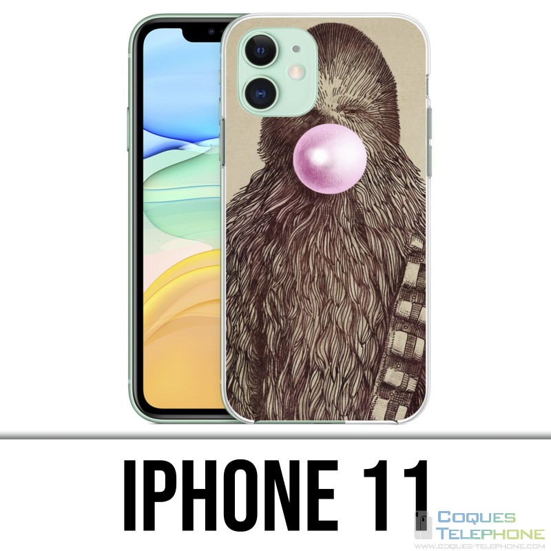 Coque iPhone 11 - Star Wars Chewbacca Chewing Gum
