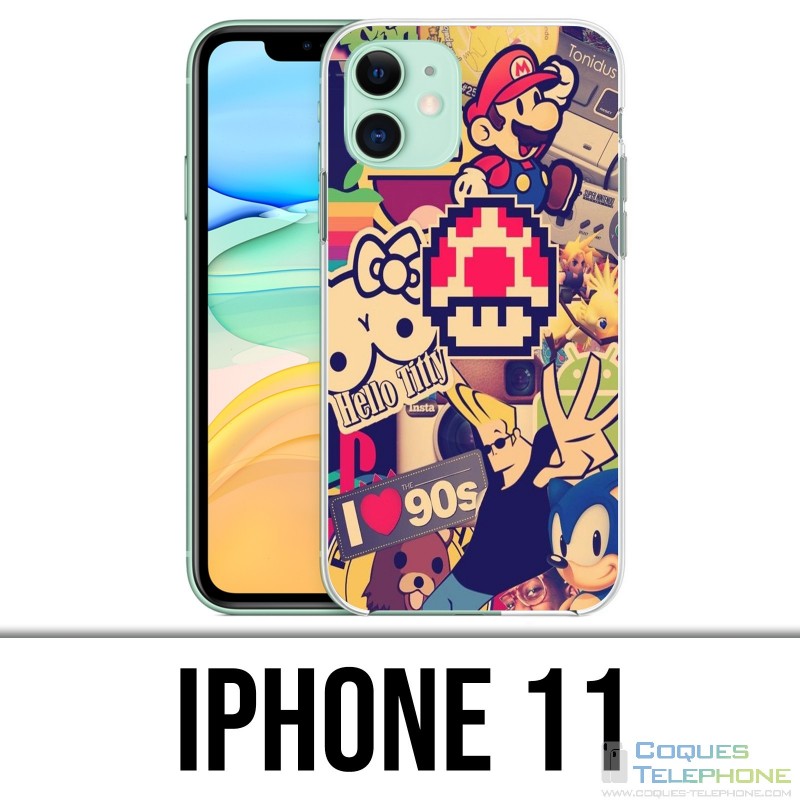 Funda iPhone 11 - Vintage 90s Stickers