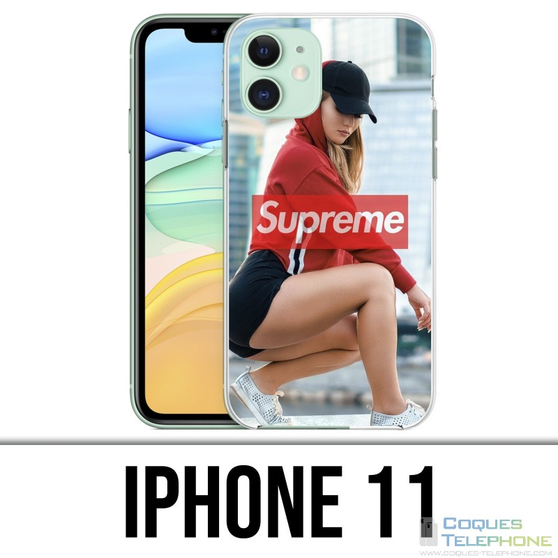 Coque iPhone 11 - Supreme Girl Dos