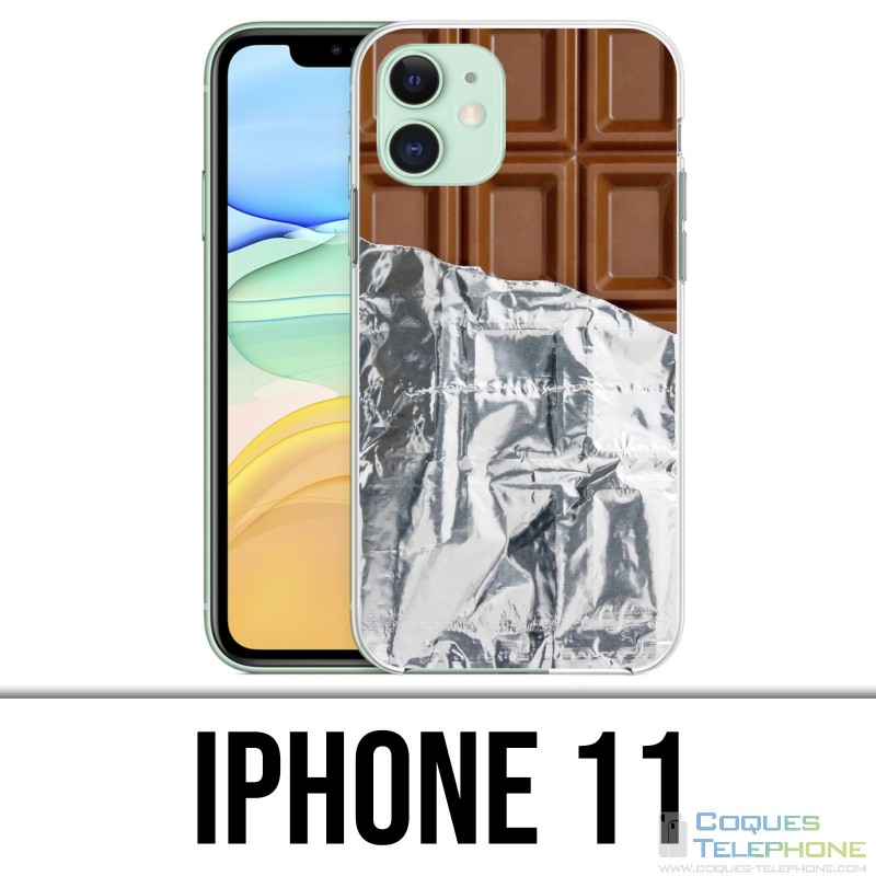Coque iPhone 11 - Tablette Chocolat Alu