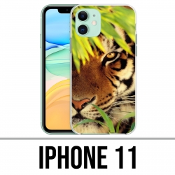 Coque iPhone 11 - Tigre Feuilles