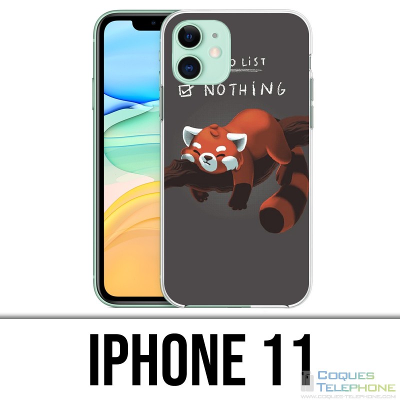 Coque iPhone 11 - To Do List Panda Roux