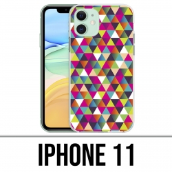 Custodia per iPhone 11 - Triangolo multicolore