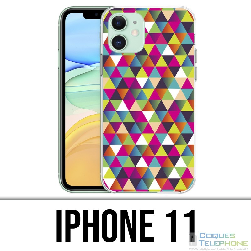 Custodia per iPhone 11 - Triangolo multicolore