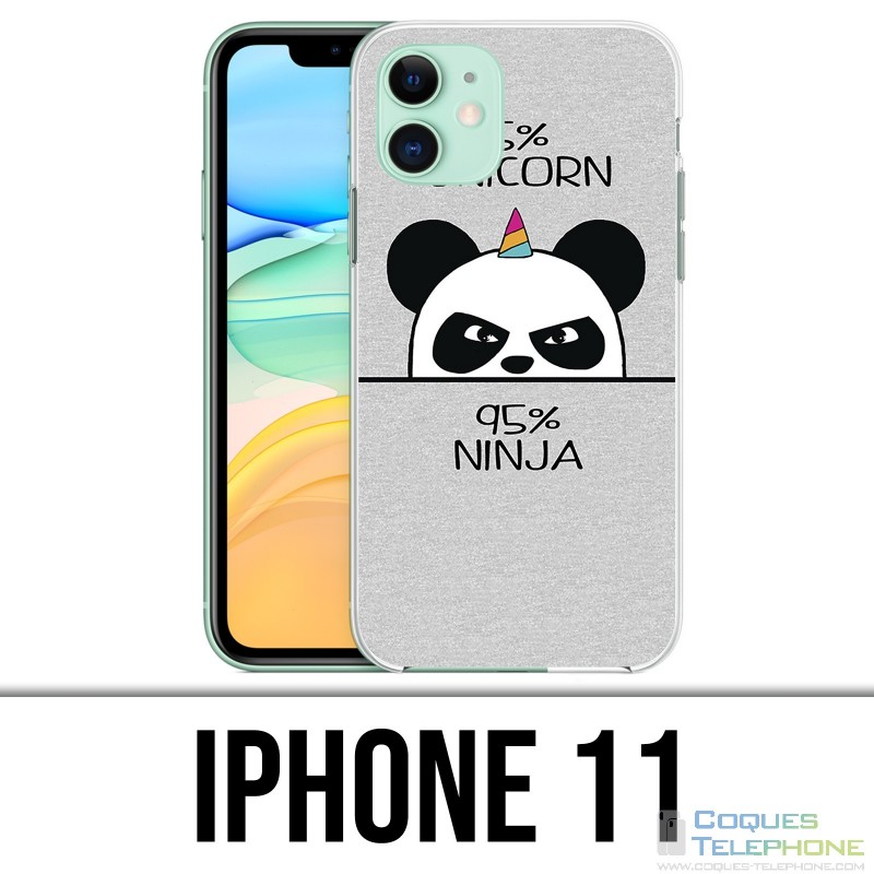 Coque iPhone 11 - Unicorn Ninja Panda Licorne