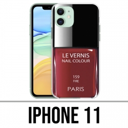 Custodia per iPhone 11 - Vernice rossa Parigi